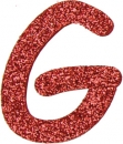 Glitterbuchstabe G rot