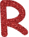 Glitterbuchstabe R rot