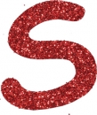 Glitterbuchstabe S rot