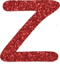 Glitterbuchstabe Z rot