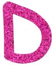 Glitterbuchstabe D pink