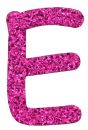 Glitterbuchstabe E pink