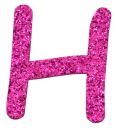 Glitterbuchstabe H pink