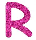 Glitterbuchstabe R pink
