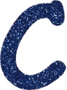 Glitterbuchstabe C blau