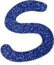Glitterbuchstabe S blau