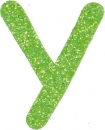 Glitterbuchstabe Y apfelgrün