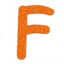 Glitterbuchstabe F mandarine