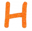 Glitterbuchstabe H mandarine