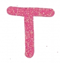 Glitterbuchstabe T rosa