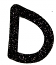 Glitterbuchstabe D schwarz