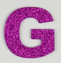 Glitterbuchstabe G lila