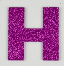 Glitterbuchstabe H lila