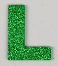 Glitterbuchstabe Maxi L grün