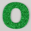 Glitterbuchstabe O grün