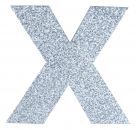 Glitterbuchstabe Maxi X silber