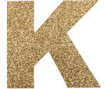 Glitterbuchstabe Maxi K gold