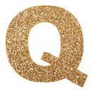 Glitterbuchstabe Q gold