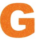 Glitterbuchstabe Maxi G mandarine
