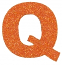 Glitterbuchstabe Maxi Q mandarine