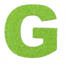 Glitterbuchstabe Maxi G apfelgrün