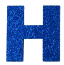 Glitterbuchstabe Maxi H blau