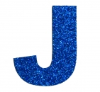 Glitterbuchstabe Maxi J blau