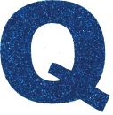 Glitterbuchstabe Maxi Q blau