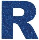 Glitterbuchstabe Maxi R blau