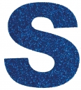 Glitterbuchstabe Maxi S blau