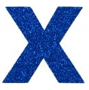 Glitterbuchstabe Maxi X blau