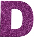 Glitterbuchstabe D lila