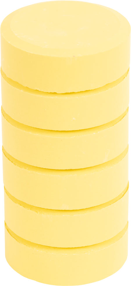 Farbpuck zitrone, 6 Stück, Ø 55 mm