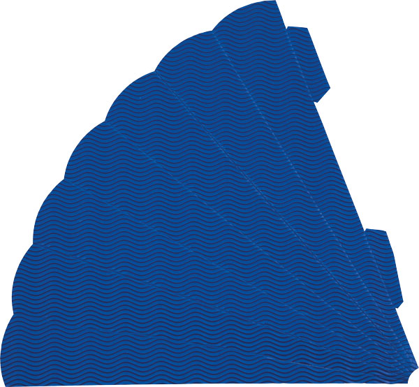 3D Geschwistertütenrohling blau