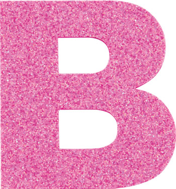 Glitterbuchstabe Maxi B malve