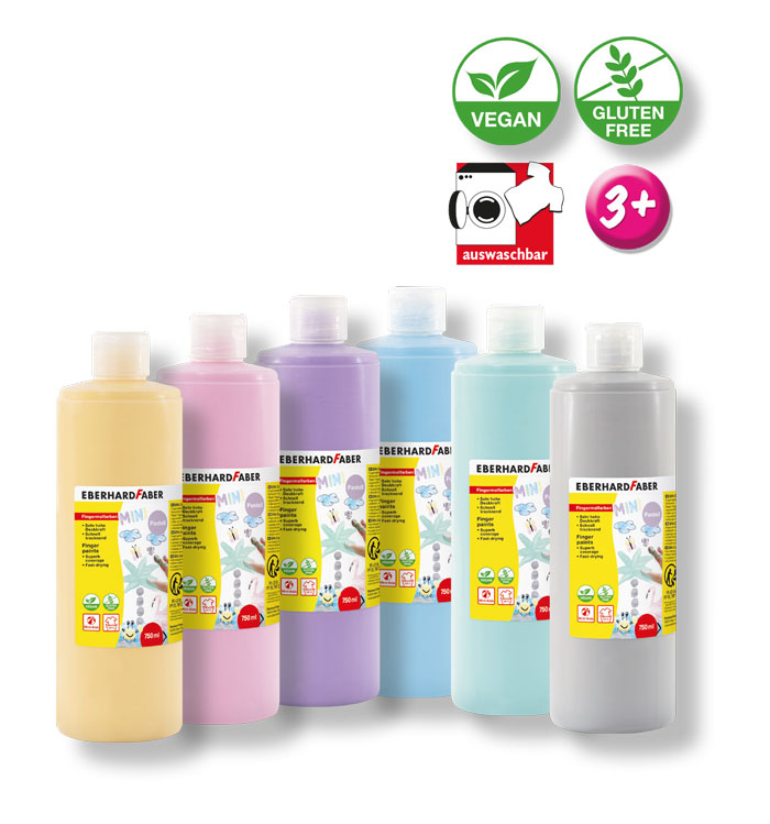 Fingermalfarbenset Eberhard Faber pastell