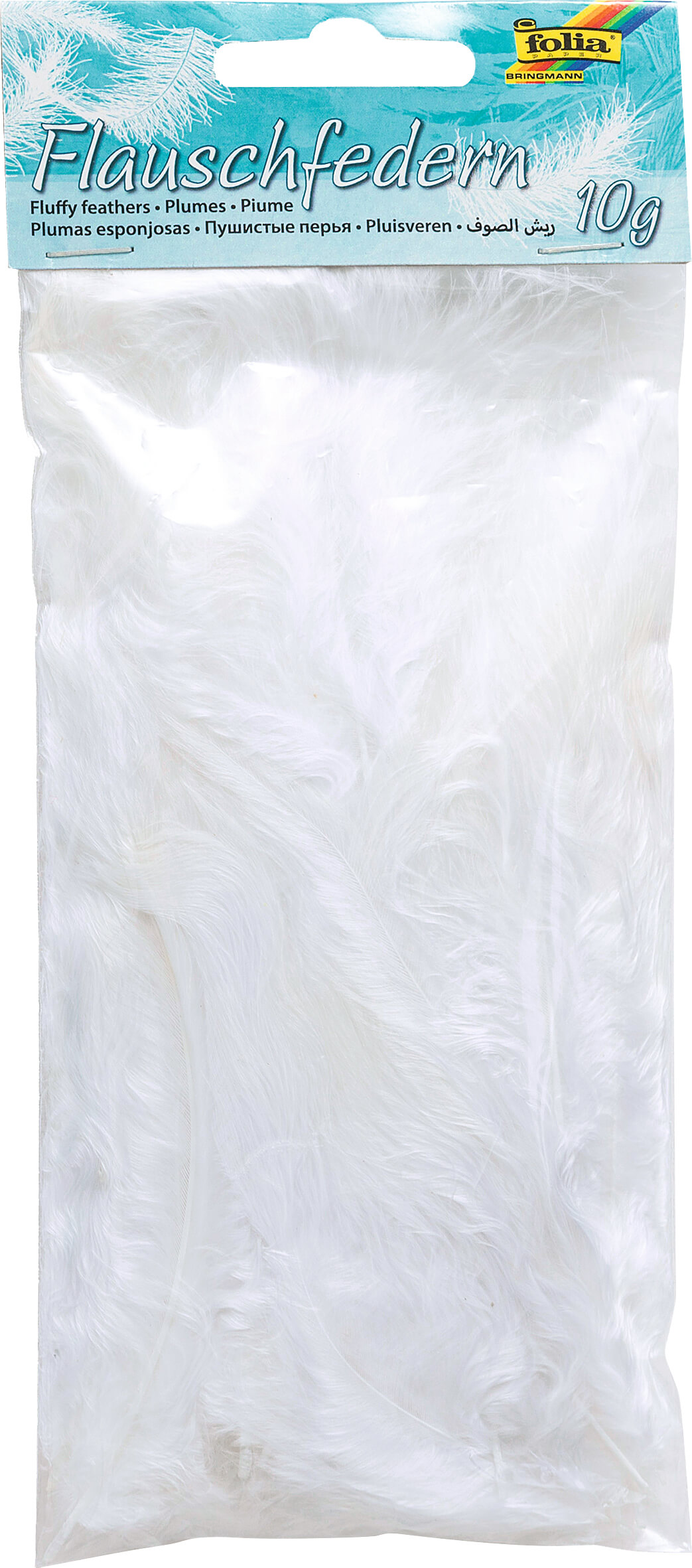 Flauschfedern weiß