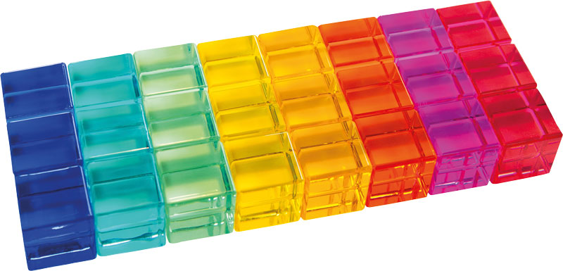 Regenbogen Würfel 24 Stück sortiert