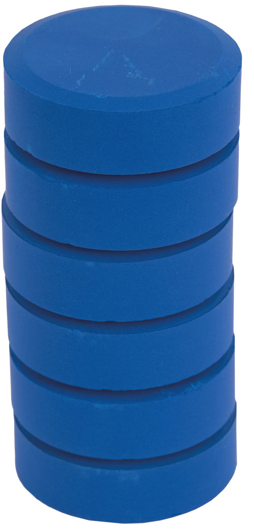 Farbpuck blau, 6 Stück, Ø 55 mm