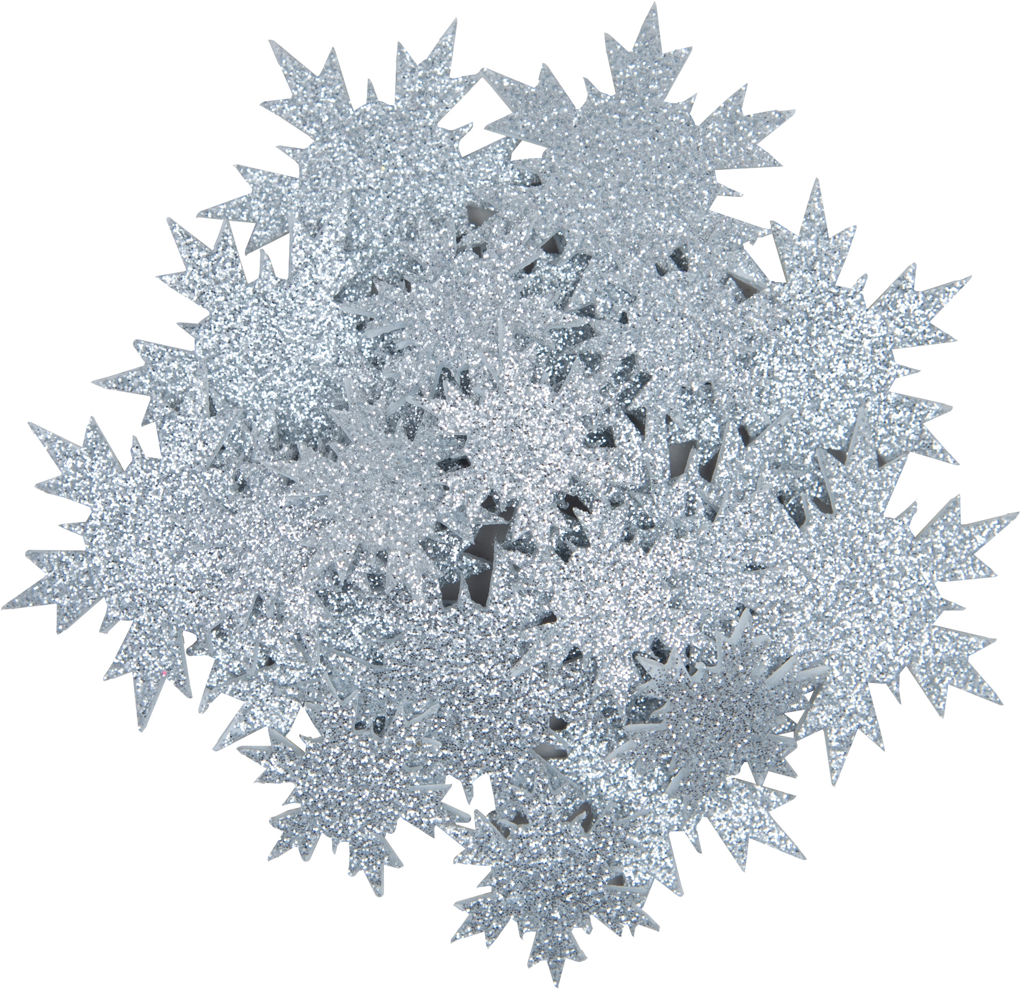Glittereiskristalle silber