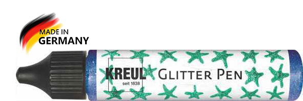 Glitterpen blau