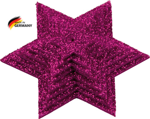 Glittersternenset pink, 8-teilig, aus Moosgummi