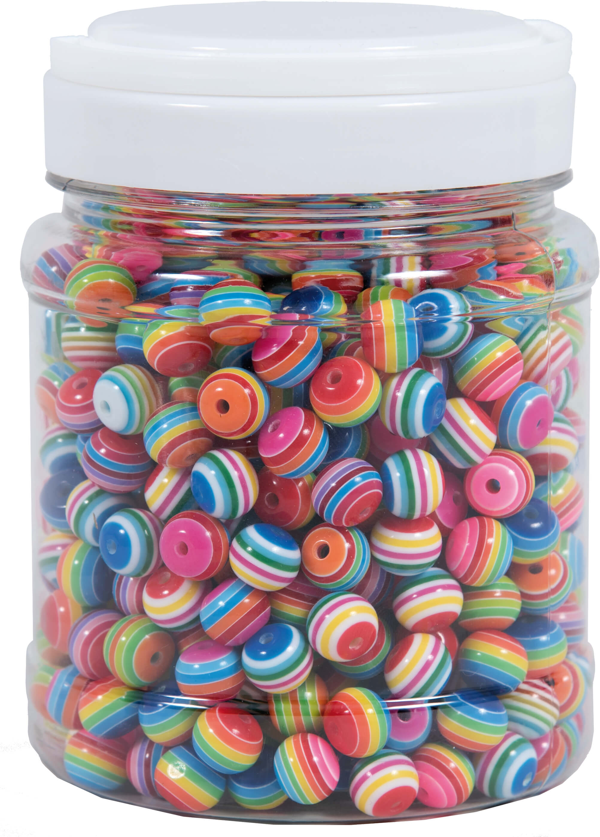 Perlenmischung XL rund & gestreift