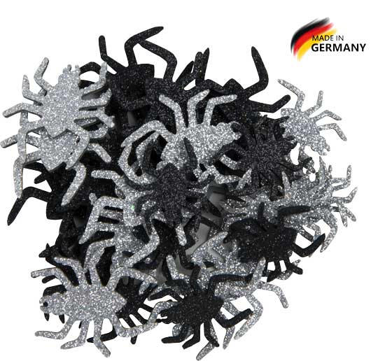 Glitterspinnen 1, 32 Stück sortiert