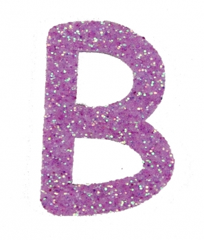 Glitterbuchstabe B flieder