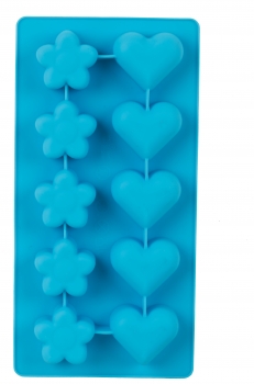 Silikonform Herzen & Blumen