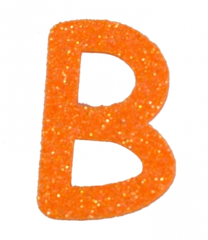 Glitterbuchstabe B mandarine