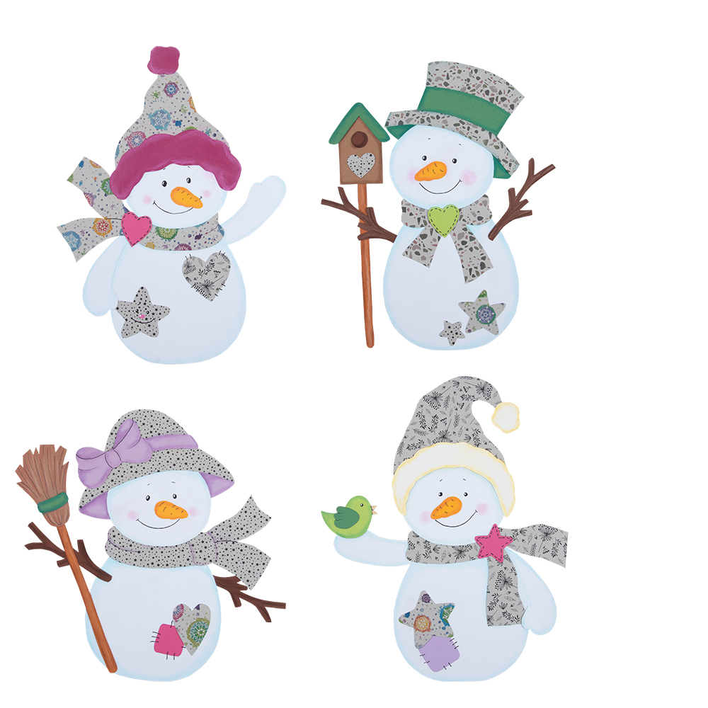 Kreativpaket Schneemänner im Vintagelook