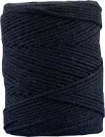 Makrameekordel schwarz, 80% Baumwolle