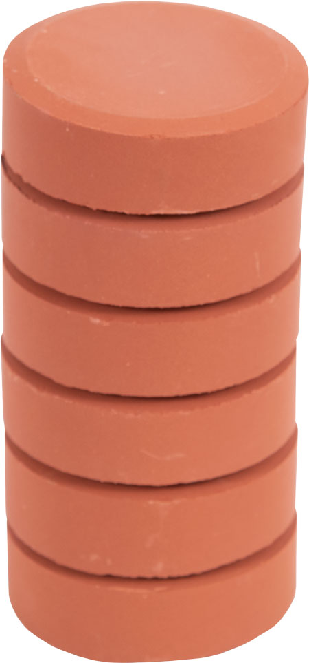 Farbpuck braun, 6 Stück, Ø 55 mm